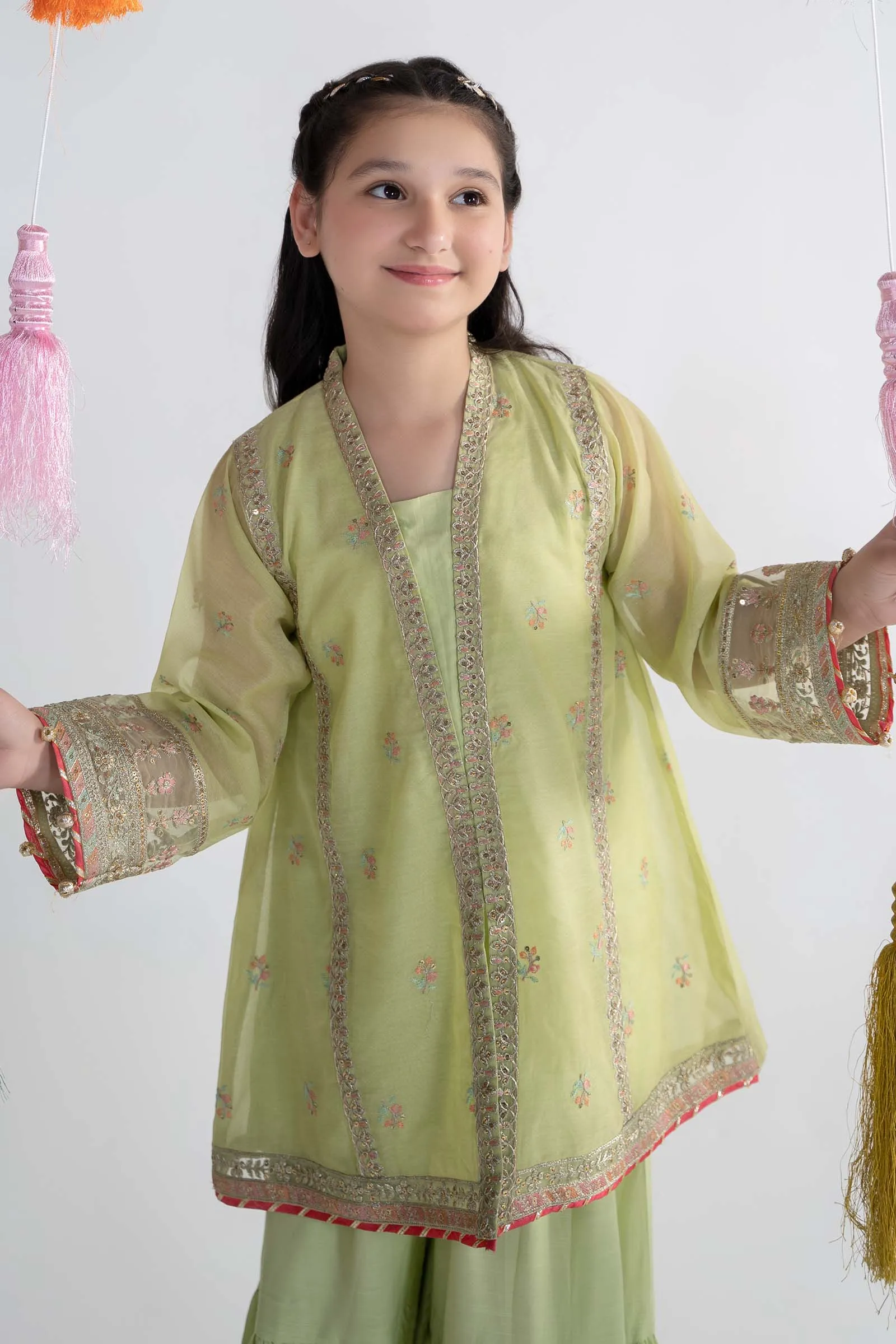 3 Piece Embroidered Paper Cotton Suit | MKS-EA24-04