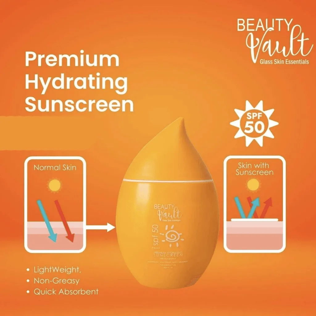 Beauty Vault Premium Hydrating Sunscreen spf 50 - 50g