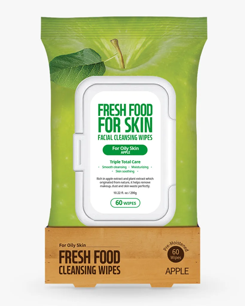 Freshfood Micellar Cleansing Wipes 60pcs - Apple