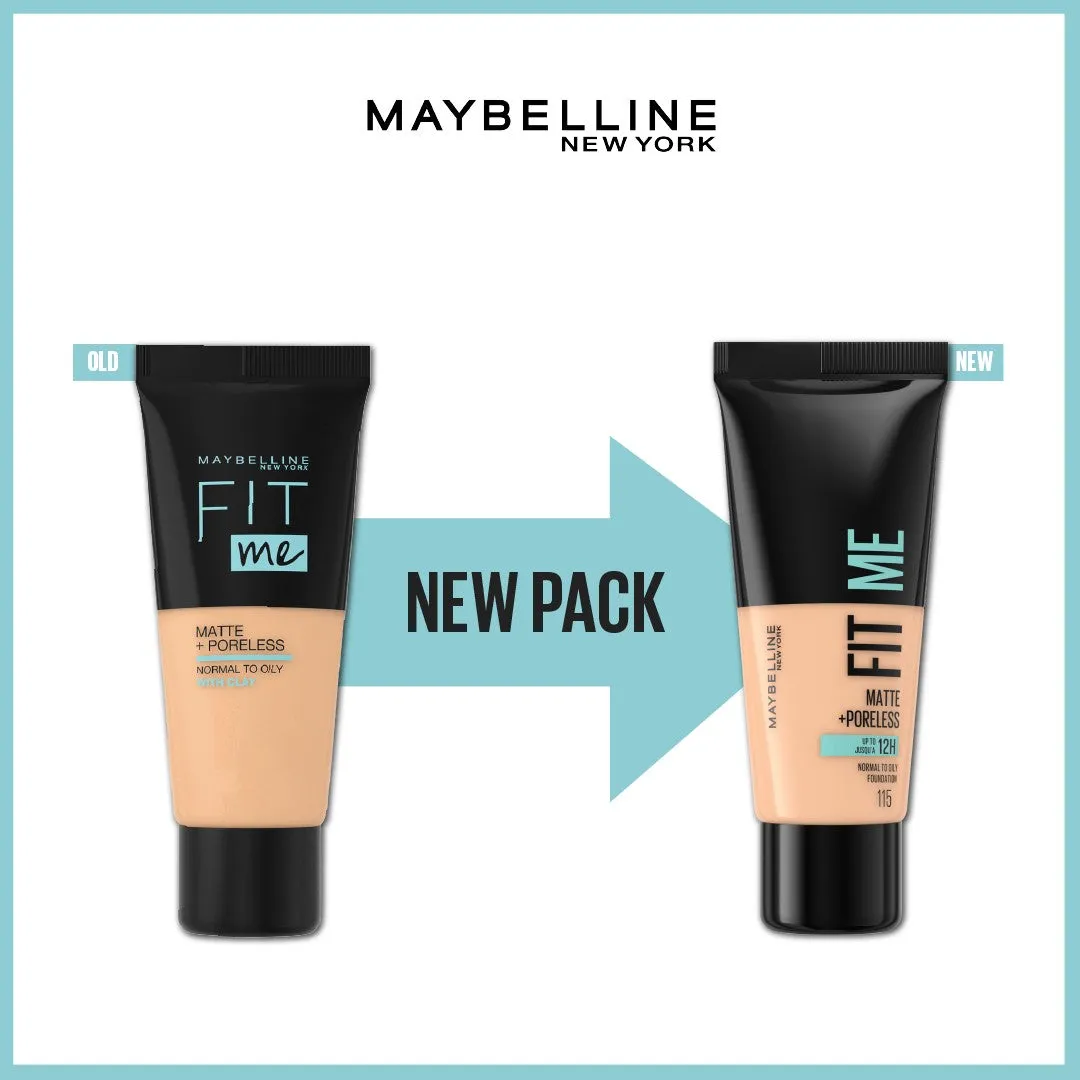 Maybelline Fit Me Matte   Poreless Liquid Foundation Ideal For Normal To Oily Skin