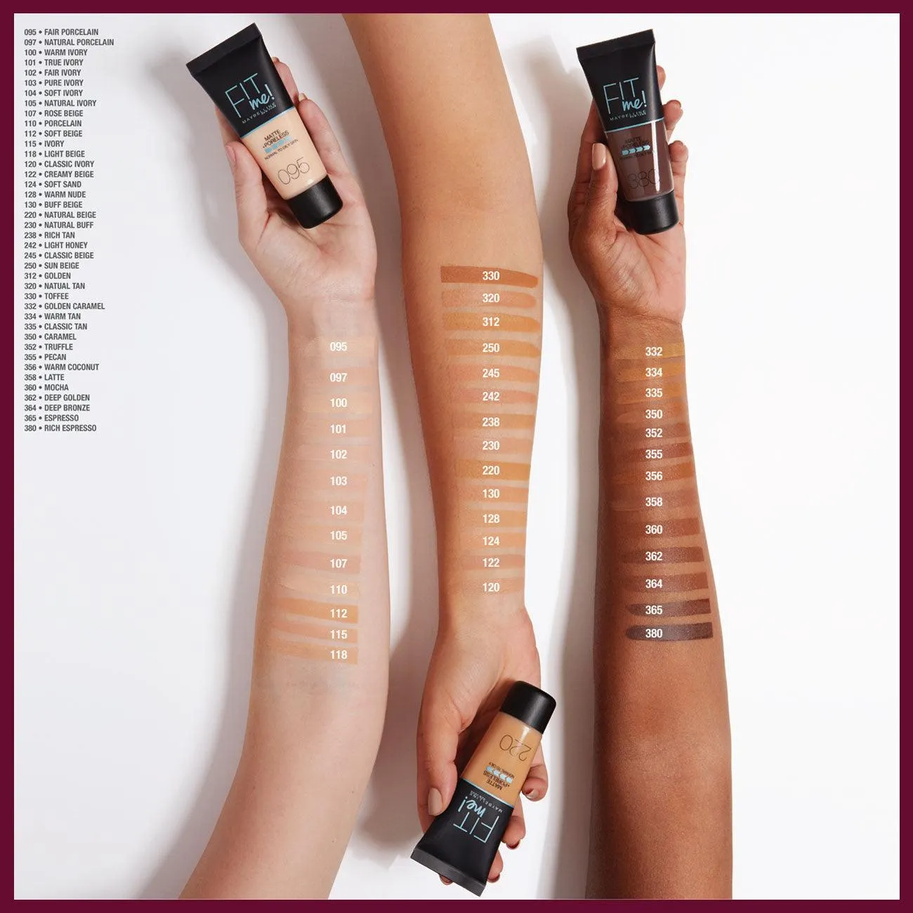 Maybelline Fit Me Matte   Poreless Liquid Foundation Ideal For Normal To Oily Skin