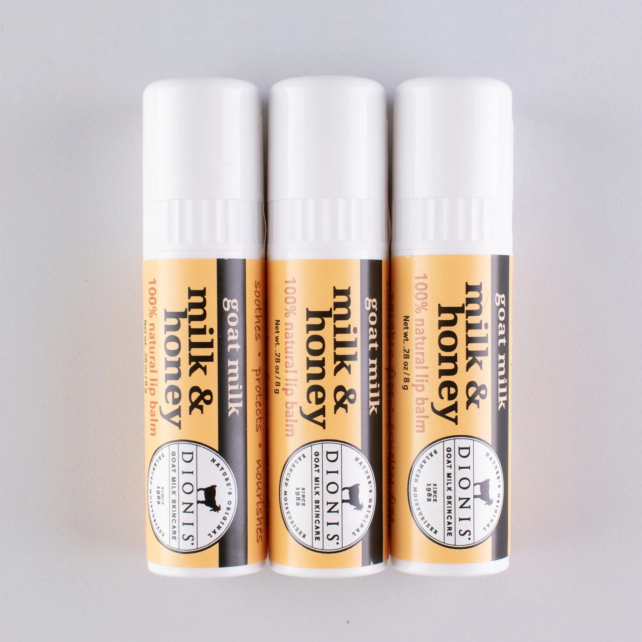 Milk & Honey Goat Milk Lip Balm, Set of 3