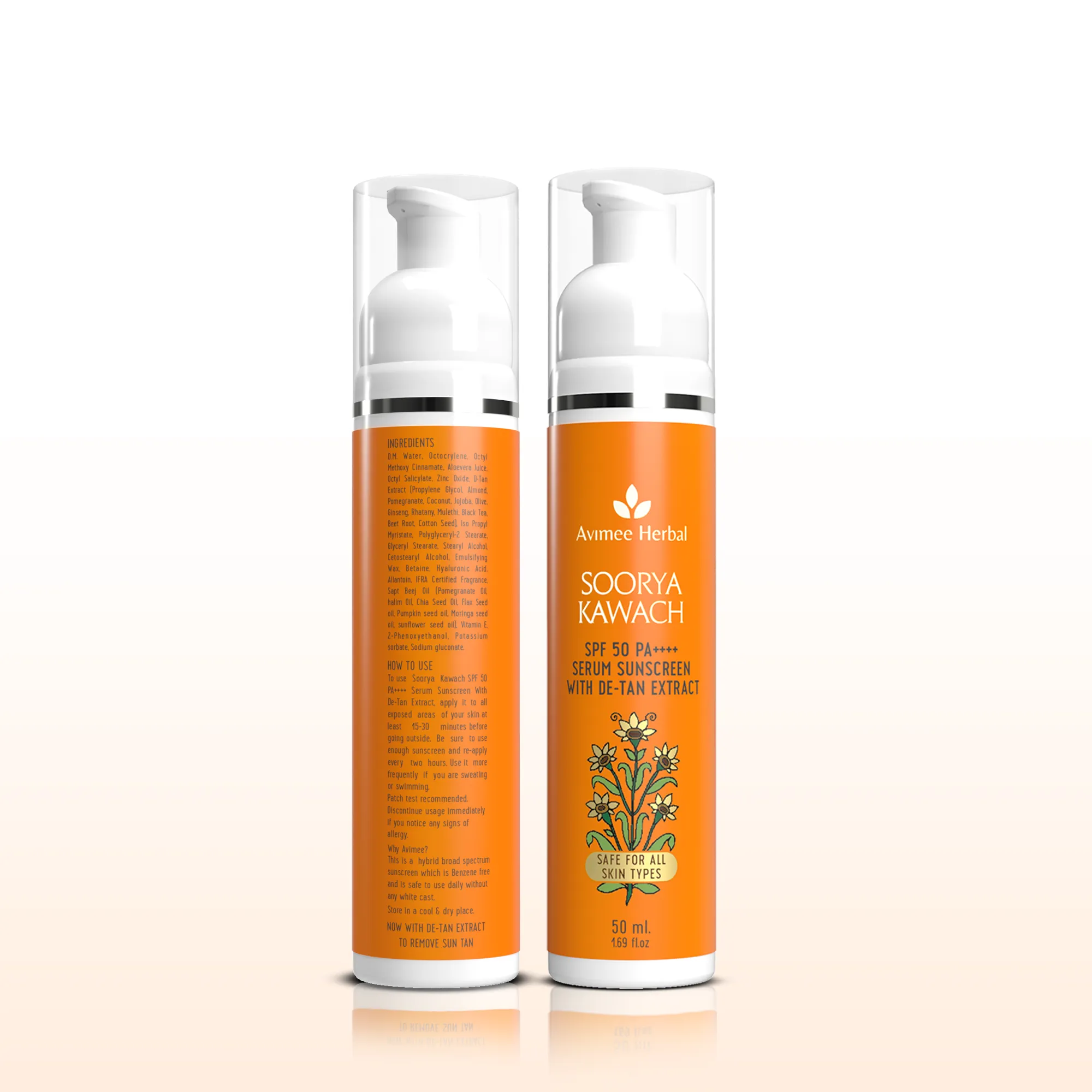 Soorya Kawach SPF50 PA     Hybrid Sunscreen with De-Tan Extract