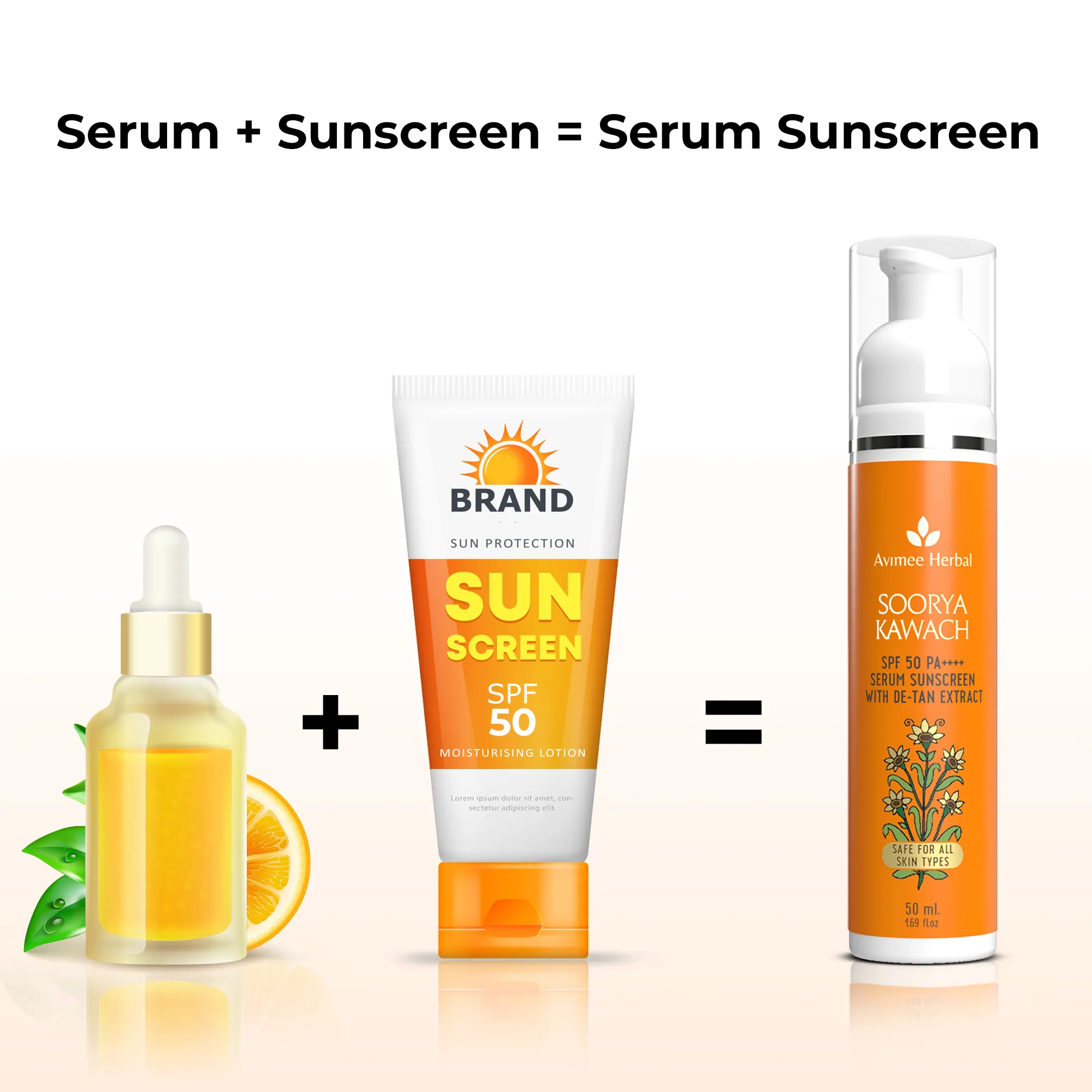 Soorya Kawach SPF50 PA     Hybrid Sunscreen with De-Tan Extract