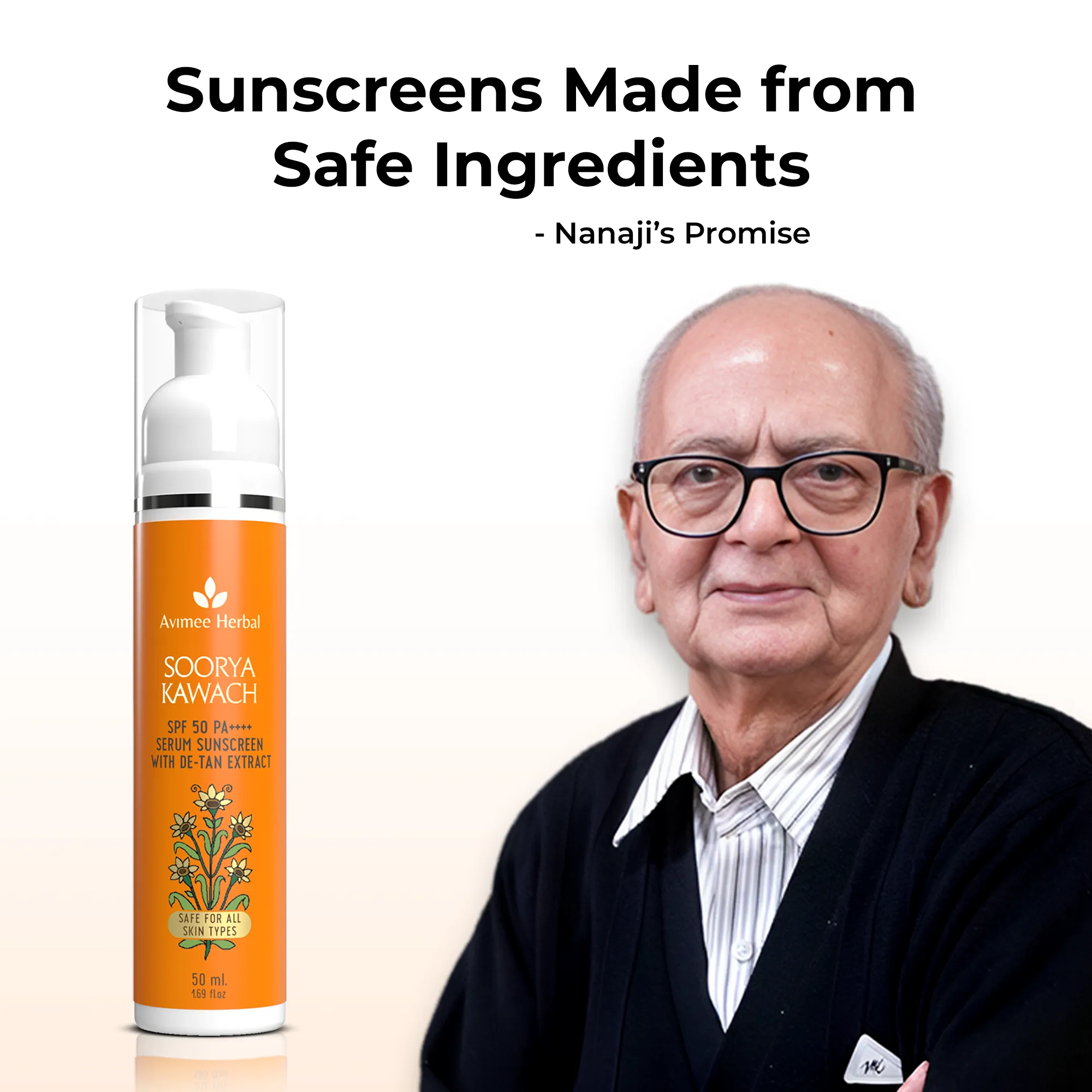 Soorya Kawach SPF50 PA     Hybrid Sunscreen with De-Tan Extract